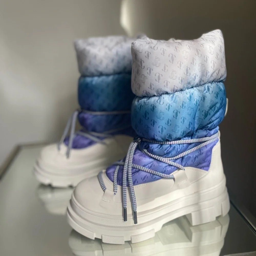 New JIMMY CHOO Yeda monogram padded snow boots $1,295 37